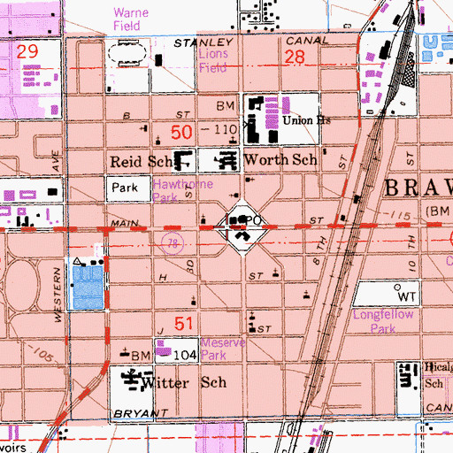Topographic Map of Plaza Park, CA