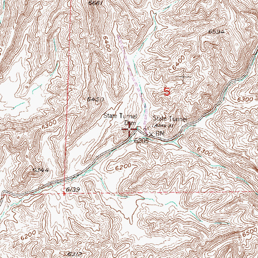 Topographic Map of State Tunnel Dam, CO