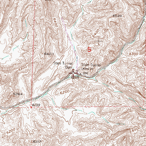 Topographic Map of State Tunnel, CO