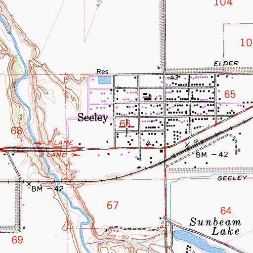Topographic Map of Imperial County Fire Department Station 3, CA