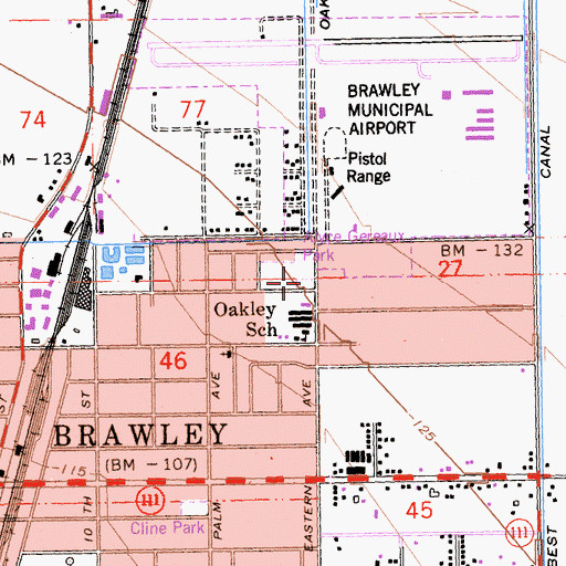 Topographic Map of Soroptimist Elementary School, CA