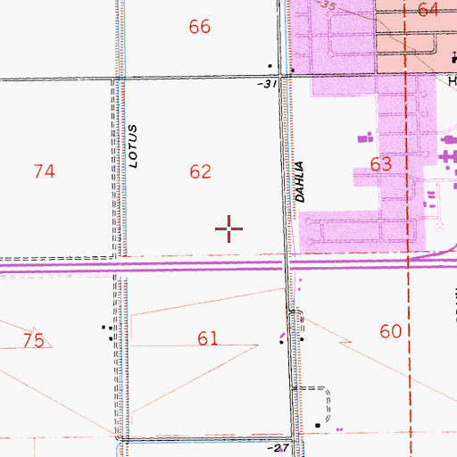 Topographic Map of Southwest High School, CA