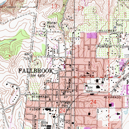 Topographic Map of Apostolic Assembly of the Faith in Christ Church, CA