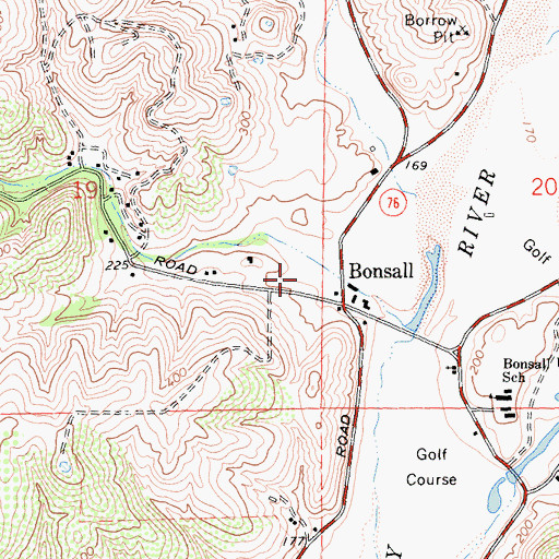 Topographic Map of North County Fire Protection District Station 5, CA