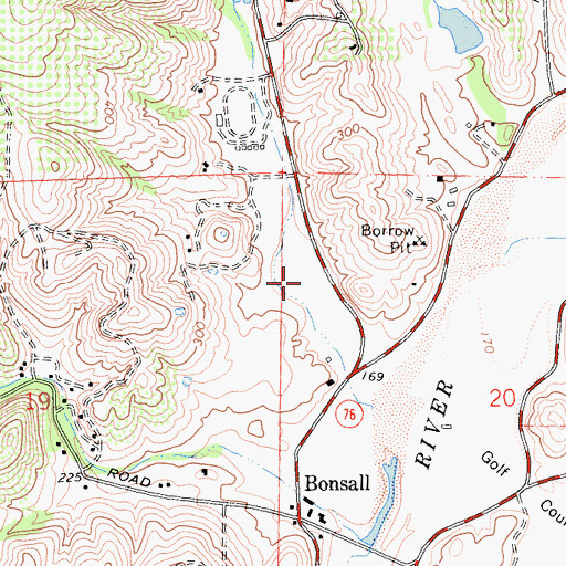 Topographic Map of Bonsall Preserve, CA