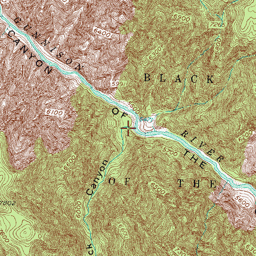 Topographic Map of Red Rock Canyon, CO