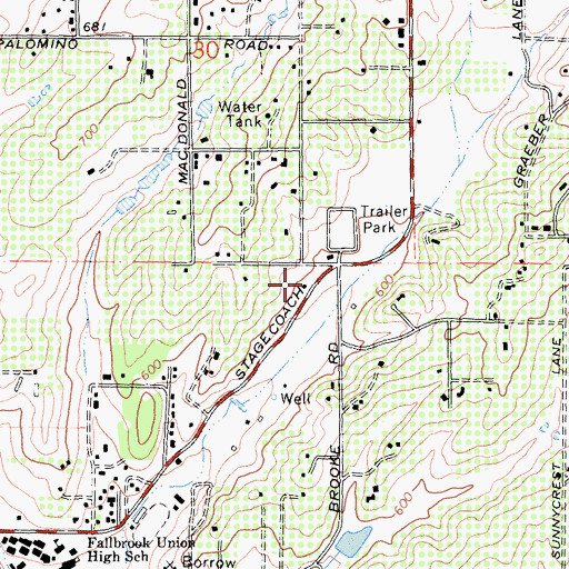 Topographic Map of Christ the King Lutheran Church, CA