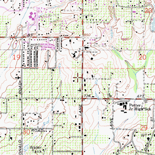 Topographic Map of The Church of Jesus Christ of Latter Day Saints, CA