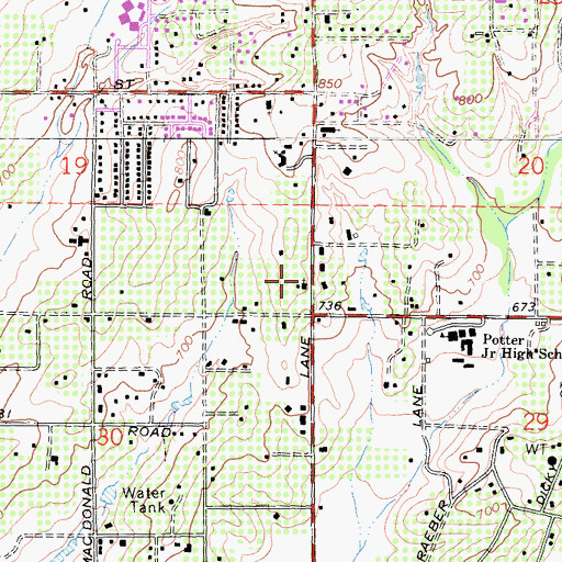 Topographic Map of Community Baptist Church, CA