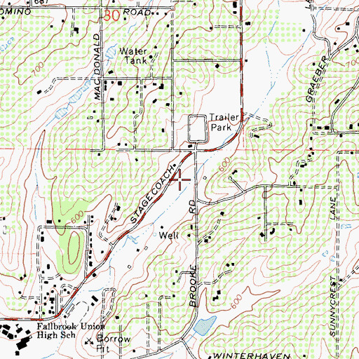Topographic Map of Dinwiddie Preserve, CA