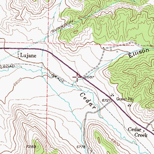 Topographic Map of Ellison Gulch, CO