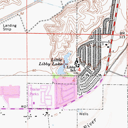 Topographic Map of Libby Lake City Park, CA