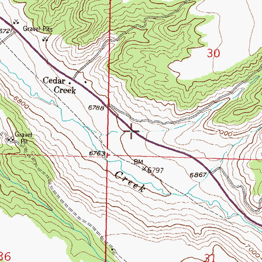 Topographic Map of Houston Gulch, CO