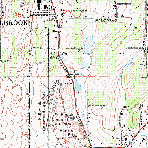 Topographic Map of Los Jilgueros Preserve, CA