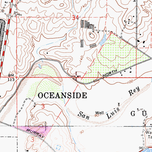 Topographic Map of North River Road Park, CA