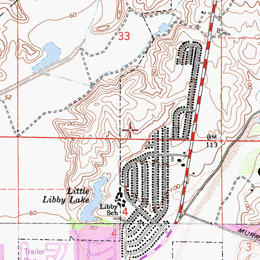 Topographic Map of Pacifica Elementary School, CA