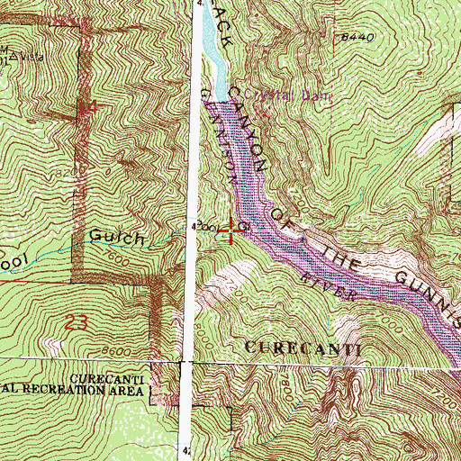 Topographic Map of Pool Gulch, CO