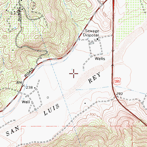 Topographic Map of Rancho Monserate Country Club, CA