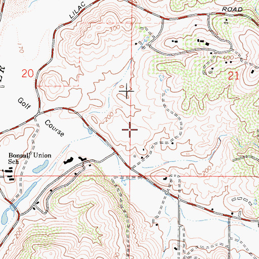 Topographic Map of San Luis Rey Down Thoroughbred Training Center, CA
