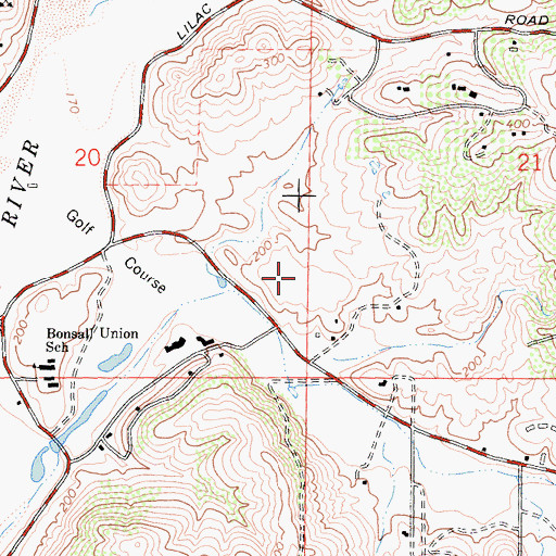 Topographic Map of San Luis Rey Race Track, CA