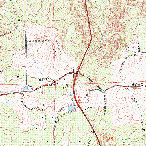 Topographic Map of West Lilac Bridge, CA