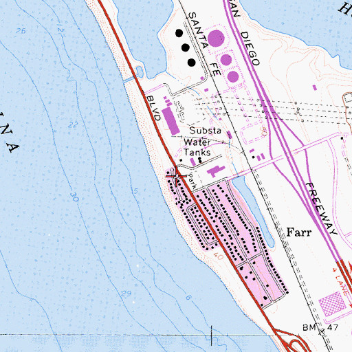Topographic Map of Canyon Park, CA