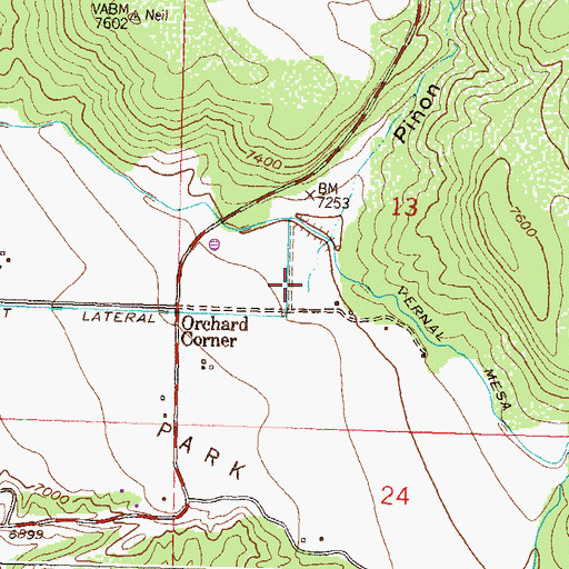 Topographic Map of Pion Springs Draw, CO
