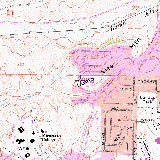 Topographic Map of Christa McAuliffe Elementary School, CA