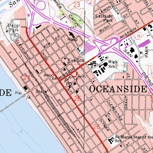 Topographic Map of Church of God, CA