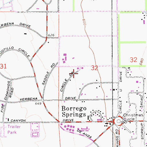 Topographic Map of The Church of Jesus Christ of Latter Day Saints, CA