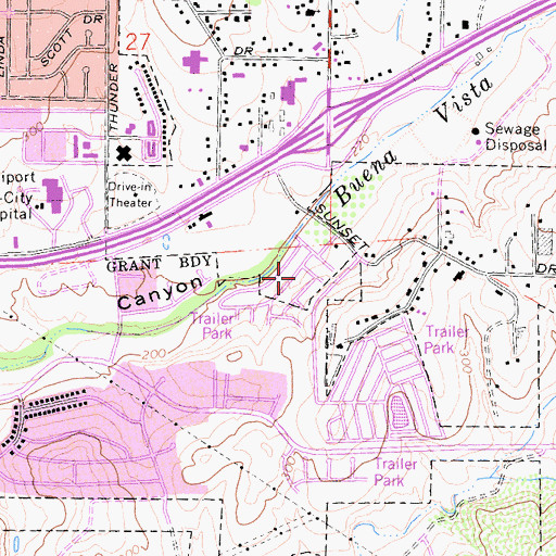 Topographic Map of Green Valley Mobile Home Park, CA