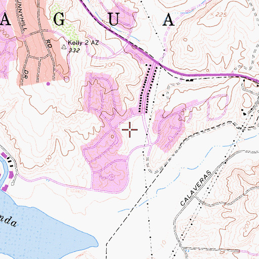 Topographic Map of Kelly Elementary School, CA