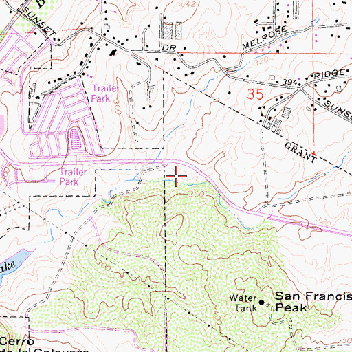 Topographic Map of Oak Riparian Park, CA