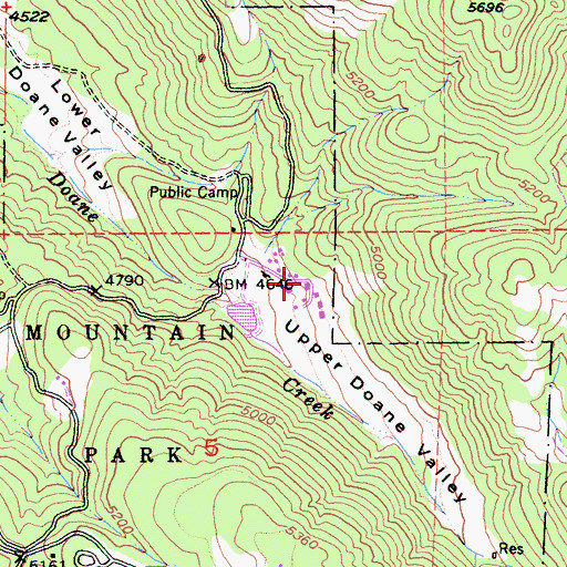 Topographic Map of School Camp, CA