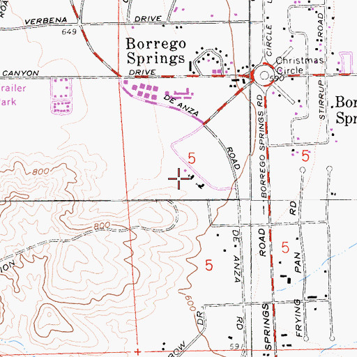 Topographic Map of Seventh Day Adventist Church, CA