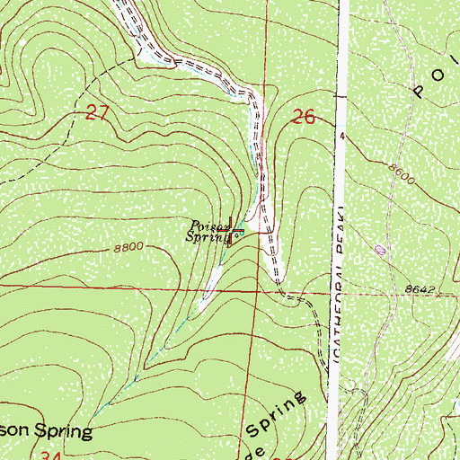 Topographic Map of Poison Spring, CO