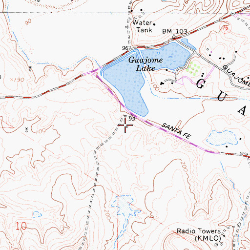 Topographic Map of Alamosa Park, CA