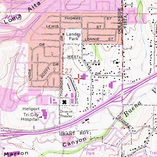 Topographic Map of Casita Center for Technology Science and Math, CA