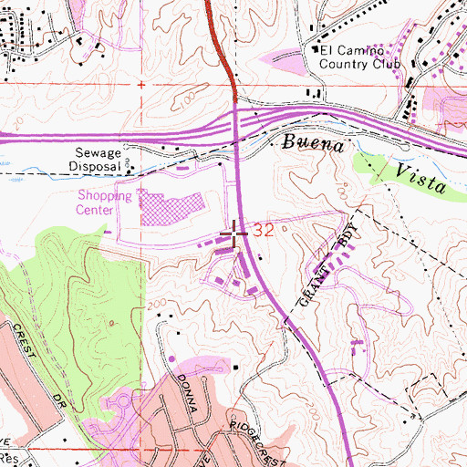 Topographic Map of Christ the King Eastern Orthodox Church, CA
