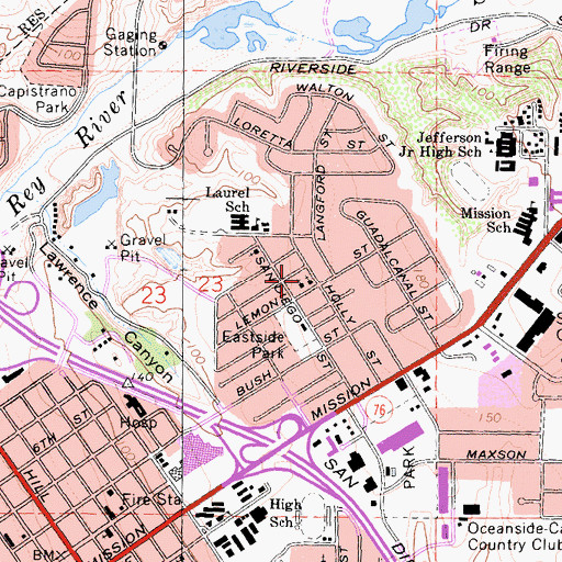 Topographic Map of Church of God in Christ, CA