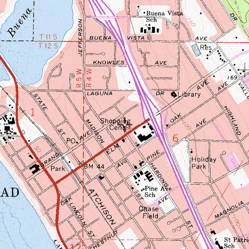 Topographic Map of Community Center Park, CA