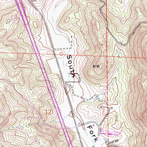Topographic Map of Deer Park Vineyard, CA