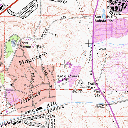Topographic Map of E G Garrison Elementary School, CA