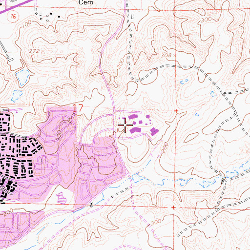 Topographic Map of El Camino High School, CA