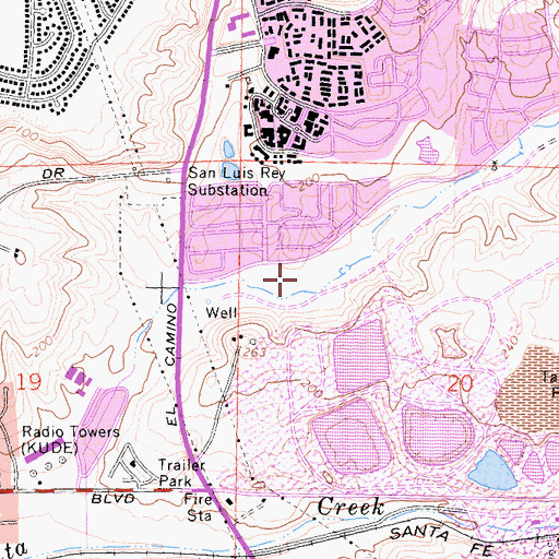 Topographic Map of Emerald Isle Golf Course, CA
