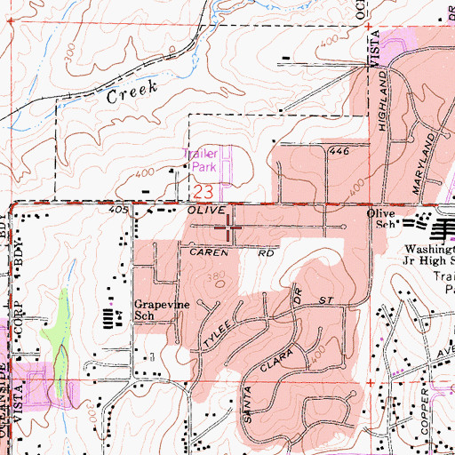 Topographic Map of Faith and Love Ministries, CA