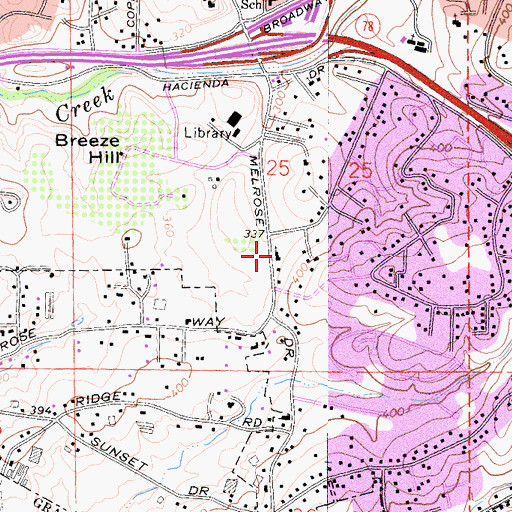 Topographic Map of First Church of Religious Science, CA