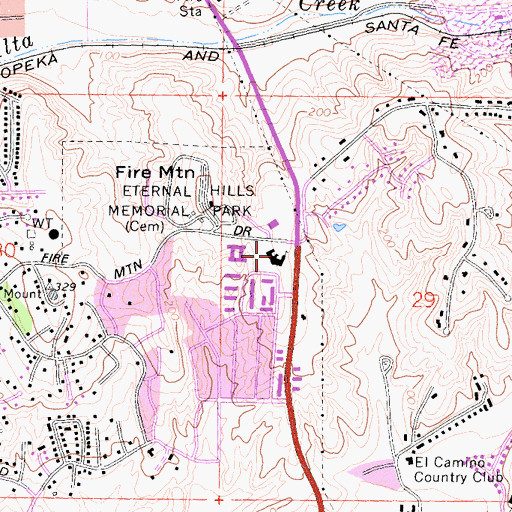 Topographic Map of First Presbyterian Church, CA