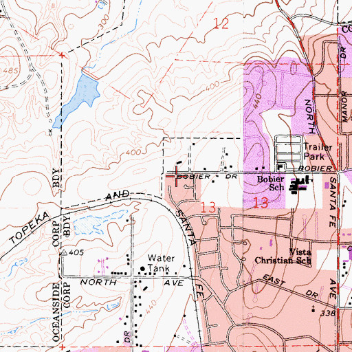 Topographic Map of First Samoan Methodist Church, CA
