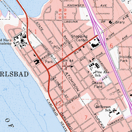 Topographic Map of Full Gospel Mission, CA
